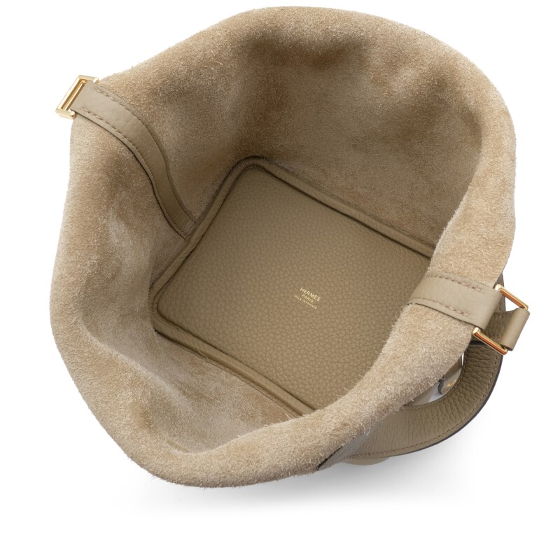 Hermès Beige Marfa Clemence Picotin Lock 18 Gold Hardware - Image 6